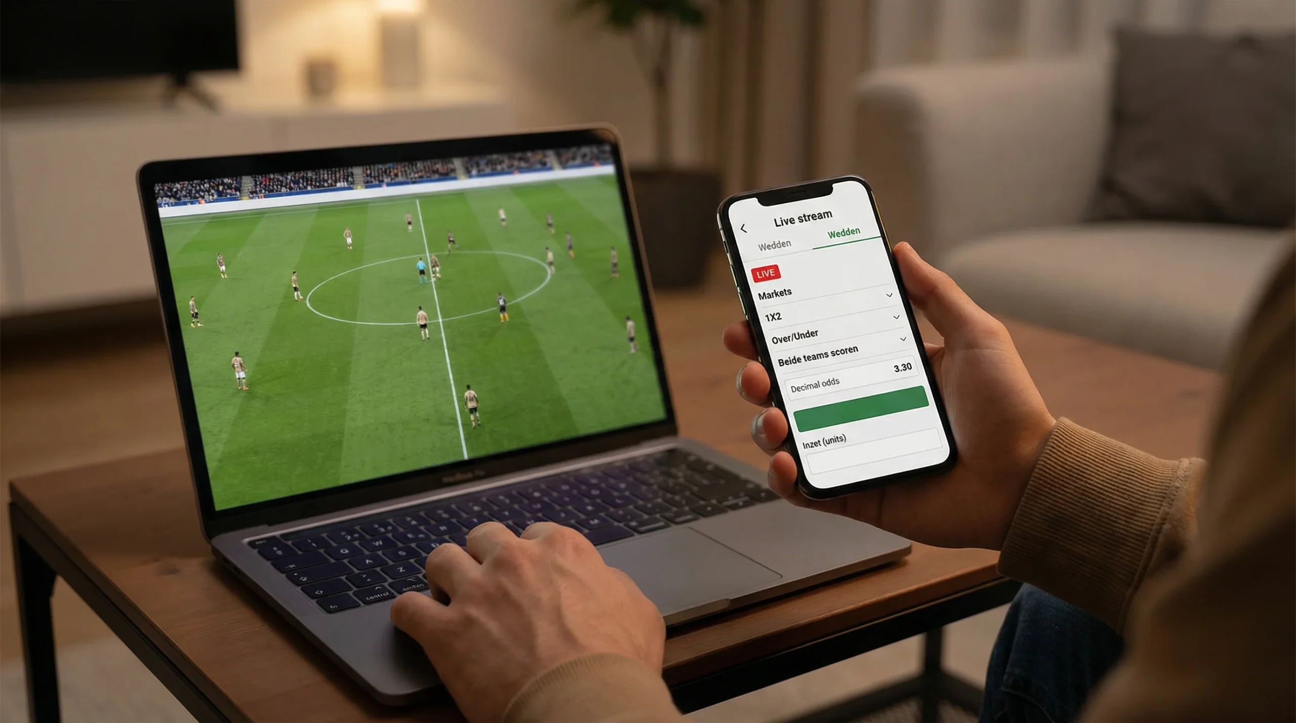 Livestreams bookmakers voetbal