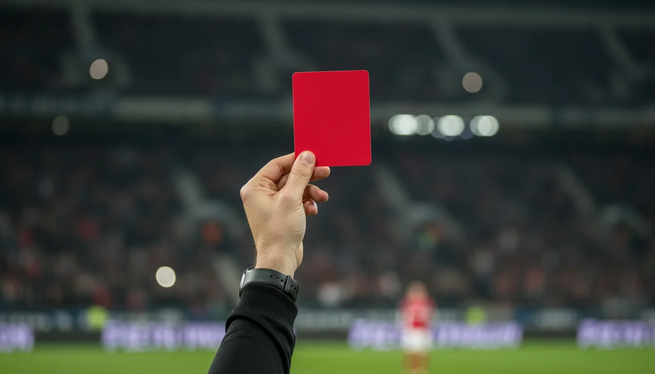 Rode kaart live wedden voetbal